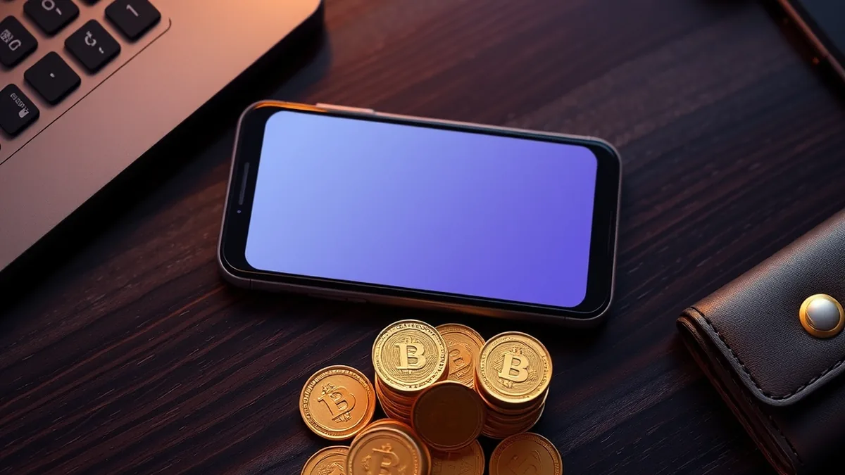 Carte bancaire, smartphone et pièces d'or pour les dépôts au casino Jackpot Bob