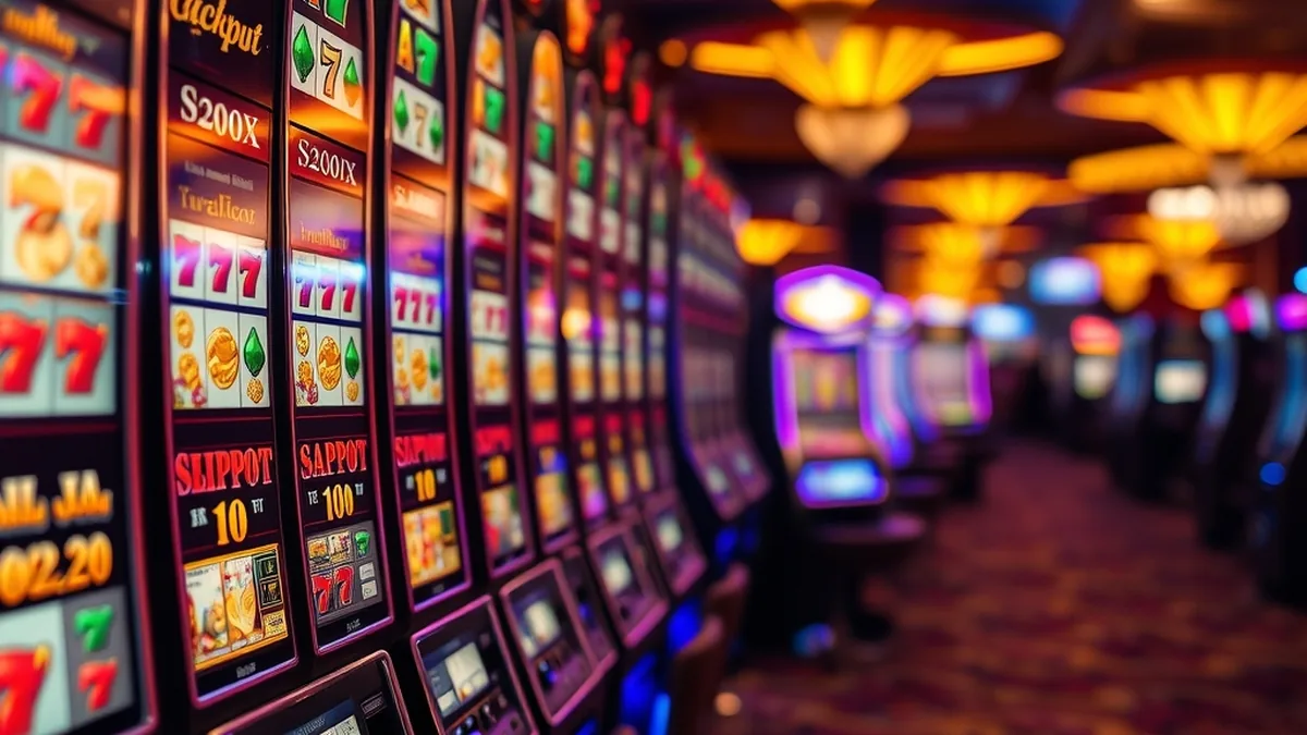 Machines à sous à jackpot déversant des pièces d'or et des gemmes